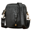 Men’s Vertical Leather Single Shoulder Crossbody Bag