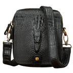 Men’s Vertical Leather Single Shoulder Crossbody Bag