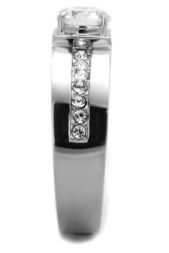 Men's Jewelry - Rings Men Stainless Steel Cubic Zirconia Rings TK1816