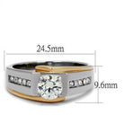 Men's Jewelry - Rings Men Stainless Steel Cubic Zirconia Rings TK2218