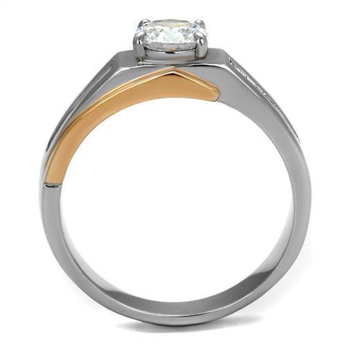 Men's Jewelry - Rings Men Stainless Steel Cubic Zirconia Rings TK2218