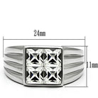Men's Jewelry - Rings Men Stainless Steel Synthetic Crystal Rings TK489