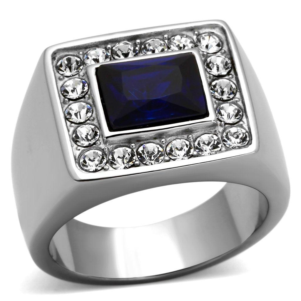 Men's Jewelry - Rings Men Stainless Steel Synthetic Glass Rings TK1051