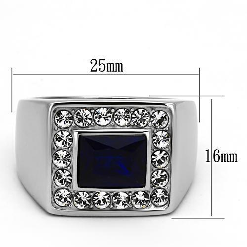 Men's Jewelry - Rings Men Stainless Steel Synthetic Glass Rings TK1051