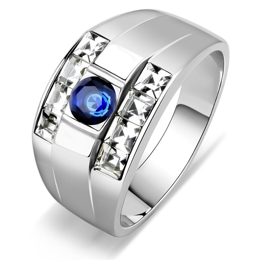 Men's Jewelry - Rings Men Stainless Steel Synthetic Glass Rings TK3463