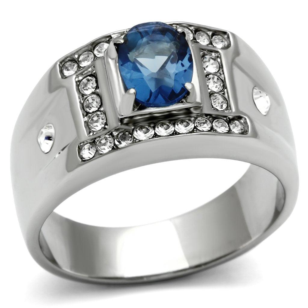 Men's Jewelry - Rings Men Stainless Steel Synthetic Glass Rings TK497