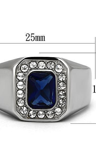 Men's Jewelry - Rings Men Stainless Steel Synthetic Glass Rings TK954