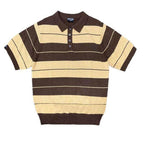 Mens 50's Charlie Brown Striped Shirts Short Sleeve Polo - VacationGrabs