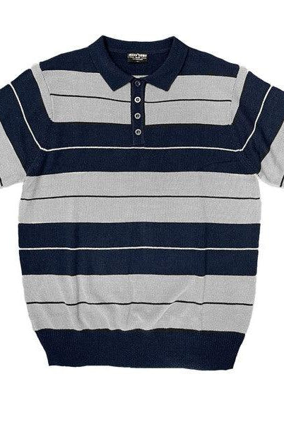 Men's Shirts Mens 50's Charlie Brown Striped Shirts Short Sleeve Polo