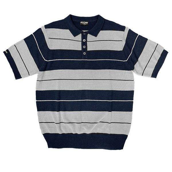 Mens 50's Charlie Brown Striped Shirts Short Sleeve Polo - VacationGrabs