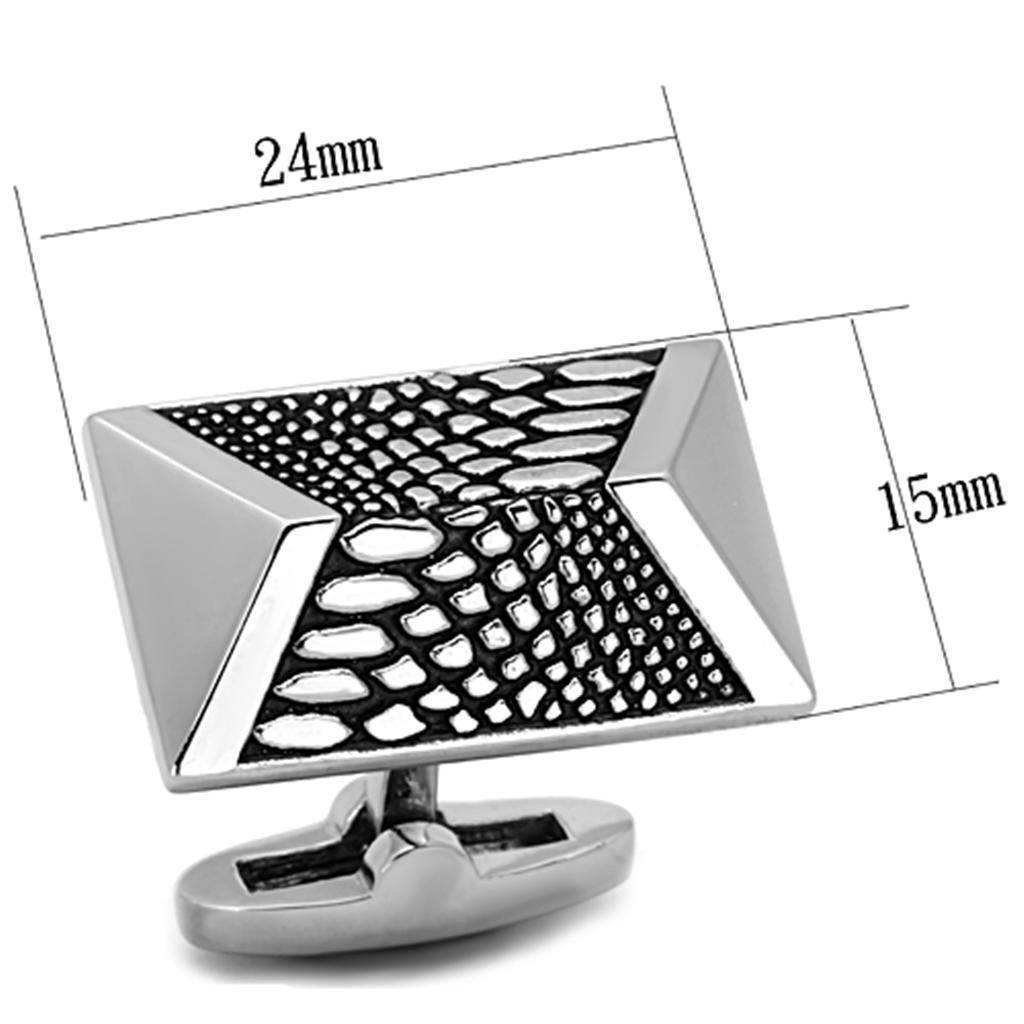 Silver textured cufflinks for men's accessories, perfect for formal occasions