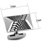 Silver textured cufflinks for men's accessories, perfect for formal occasions