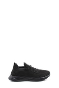 Men's All-Black Knit Sneakers with Flexible Sole – front view