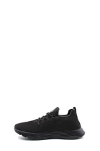 Men's All-Black Knit Sneakers with Flexible Sole – detail view