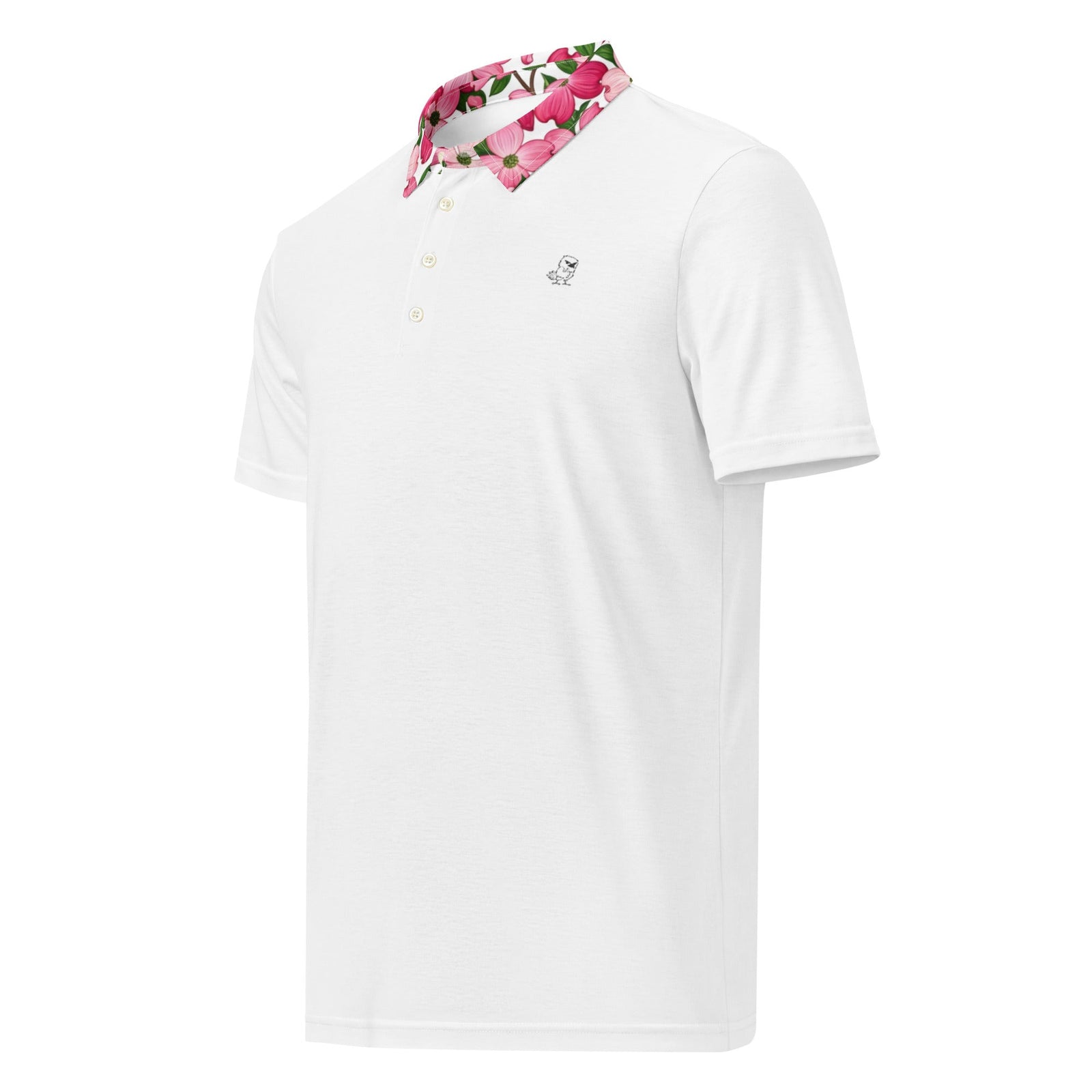 Low Low: White/Pink Dogwood Trim | Polo shirt (slim fit)