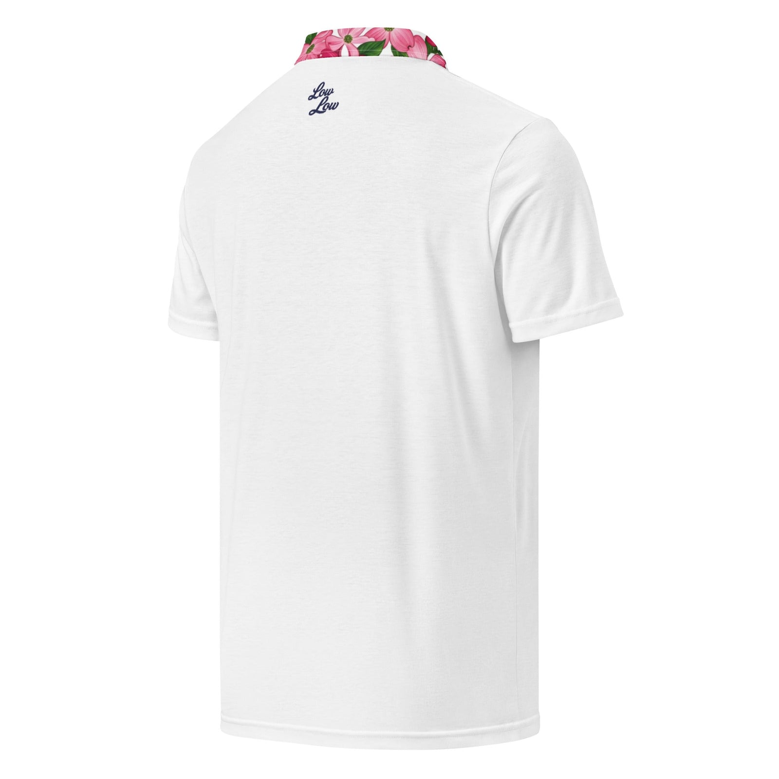 Low Low: White/Pink Dogwood Trim | Polo shirt (slim fit)