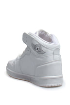 Men's All-White High-Top Sneakers with Minimalist Design – side view