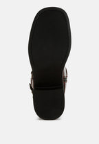 London Rag women's black biker boots for stylish comfort