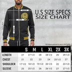Mens Black And Gold Detail Track Suit Jacket - VacationGrabs