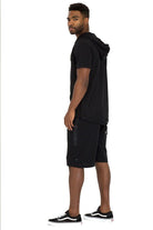 Men's Shorts Mens Black Cage Athletic Short Set