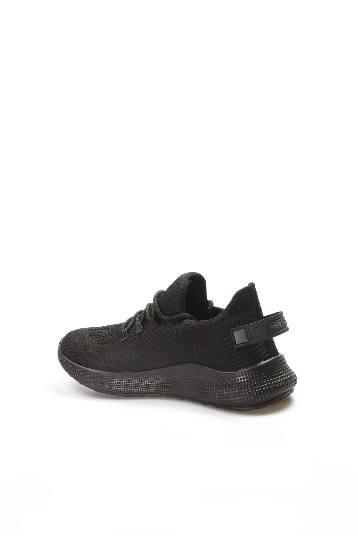 Men's Black Knit Sneakers with Lightweight Sole – side view