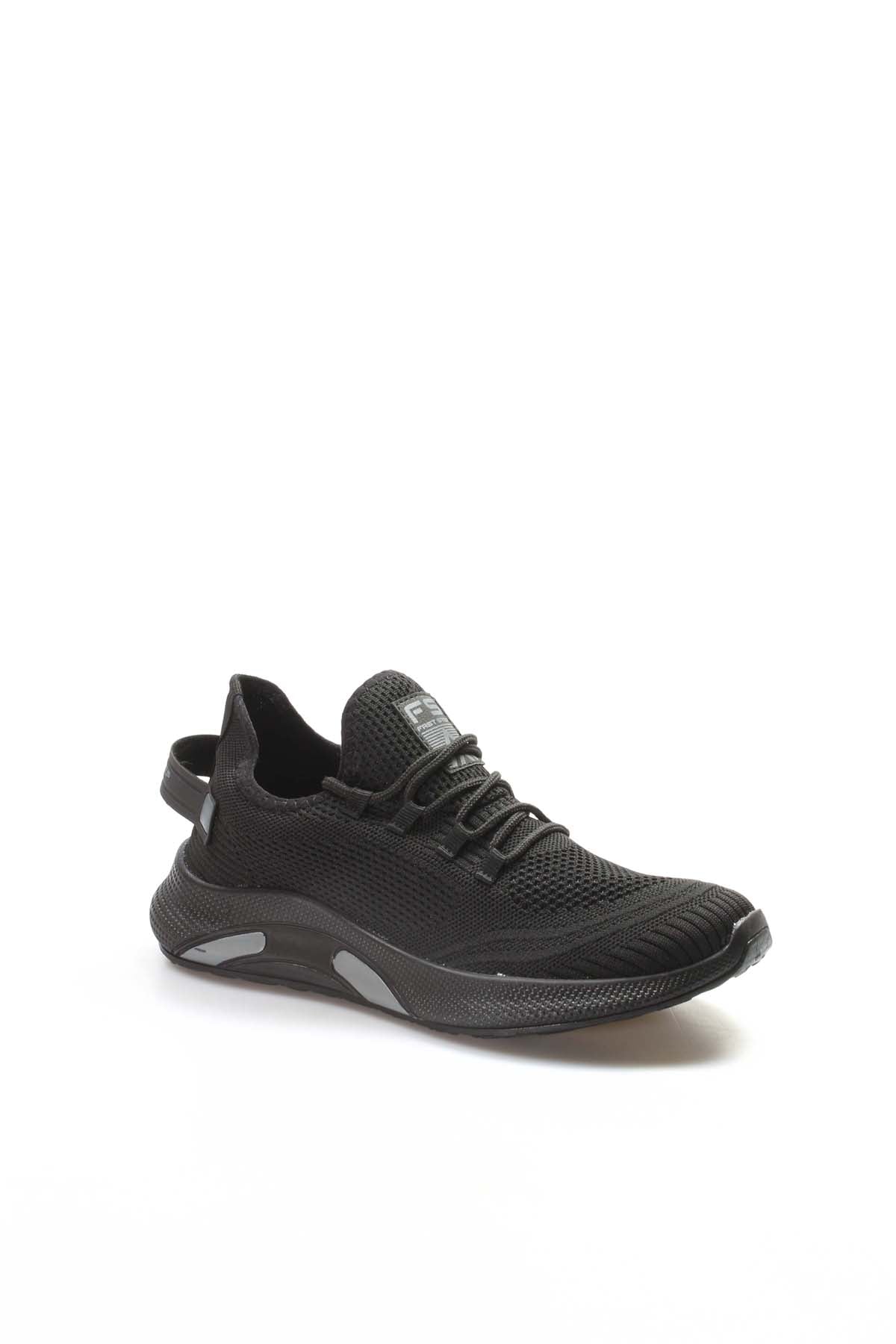 Men's Black Knit Sneakers with Lightweight Sole – styled view