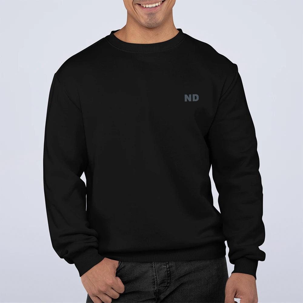 Men's Sweatshirts & Hoodies Mens Black Sweatshirt With Swirl Pattern In Back