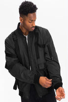 Men's Jackets Mens Black Utility Strap Jacket