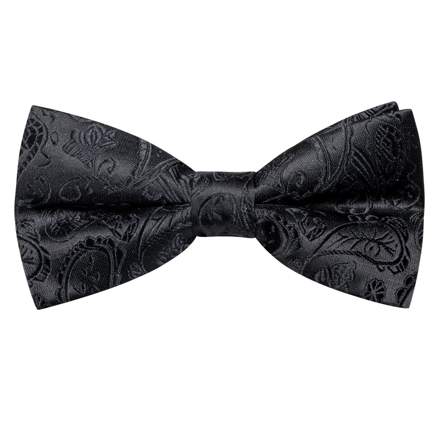 Men's black patterned bow tie, sophisticated accessory for formal events