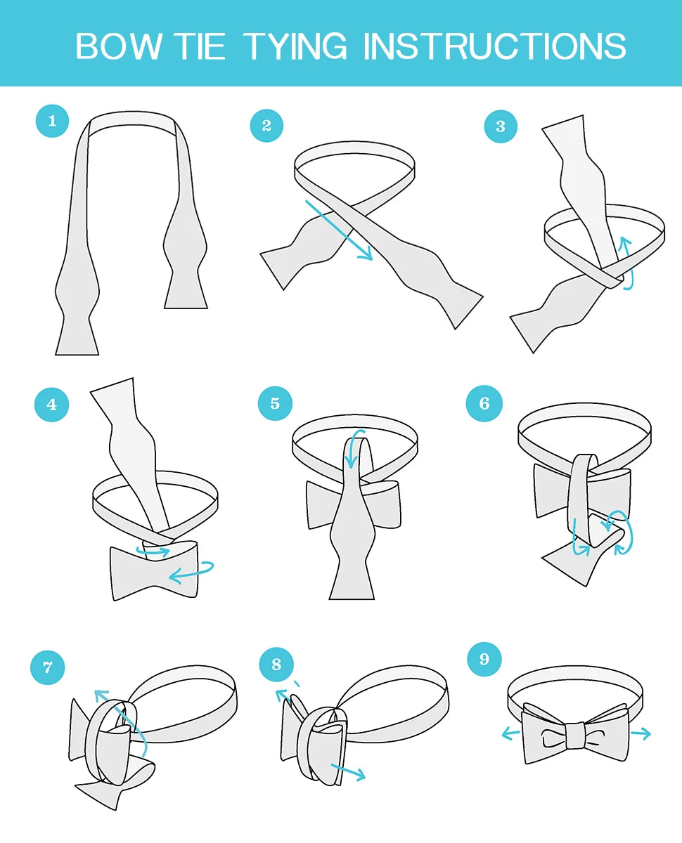 Bow tie tying instructions for mens bow tie in simple steps