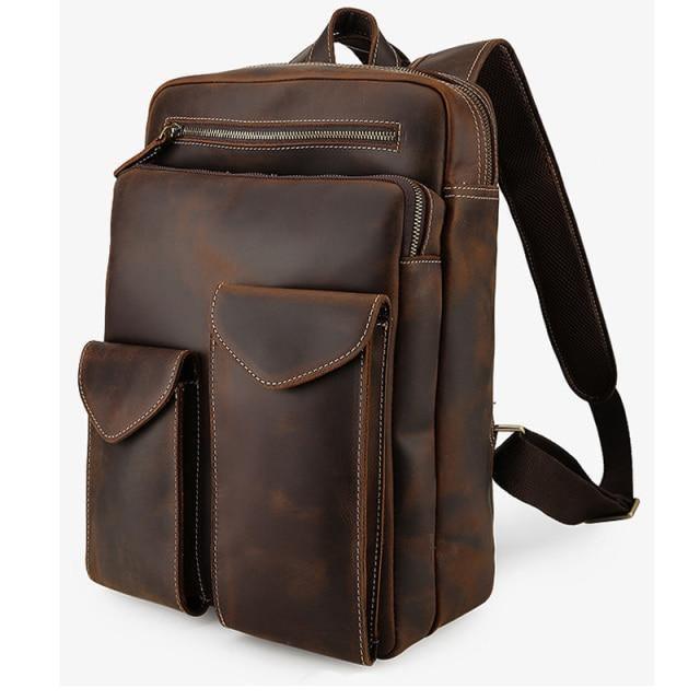 Office Backpack 1.0 Leather Laptop Backpack MacBook 16 -   Leather  laptop backpack, Brown leather backpack, Leather laptop bag