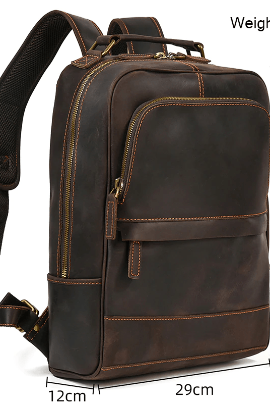 Luggage & Bags - Backpacks Mens Brown Leather Overnight Travel Backpack Shoulder Bag