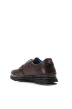 Men's Brown Leather Sneakers with Embossed Croc Texture – side view