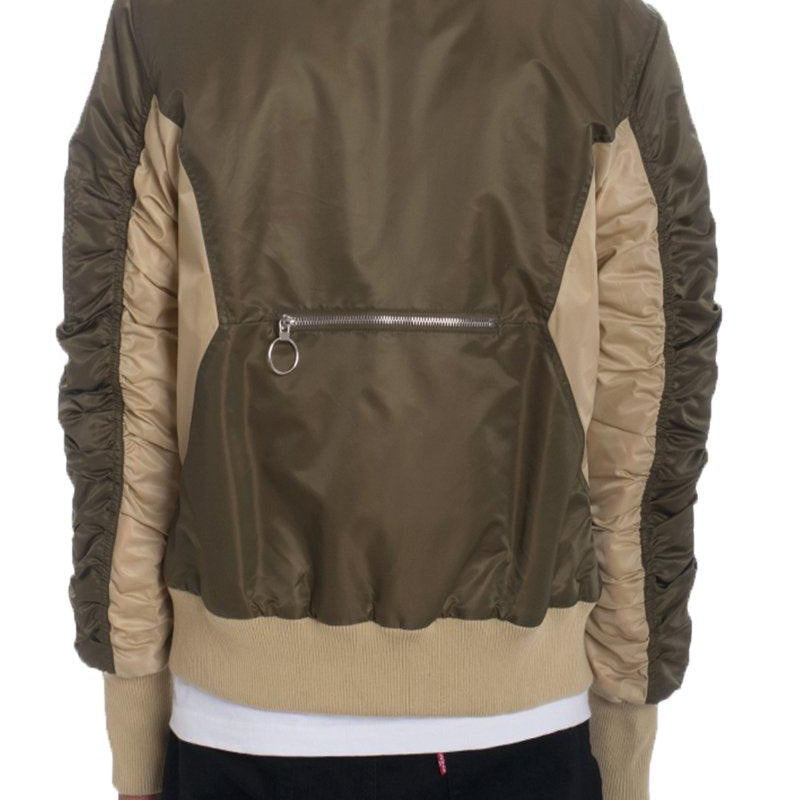 Men's Jackets Mens Brown Two Tone Bomber Jacket
