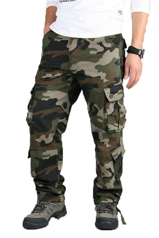 Men's Pants Mens Cargo Pants Khaki Tactical Pants Casual Trousers