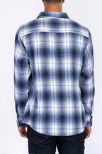 Mens Casual Fit Checker Plaid Flannel Long Sleeve Shirts - VacationGrabs