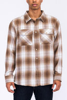 Men's Shirts Mens Casual Fit Checker Plaid Flannel Long Sleeve Shirts
