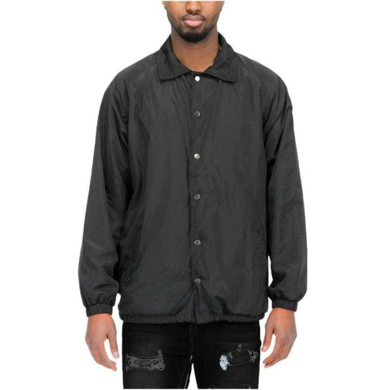 WEIV men's casual jackets, lightweight black coat for everyday wear