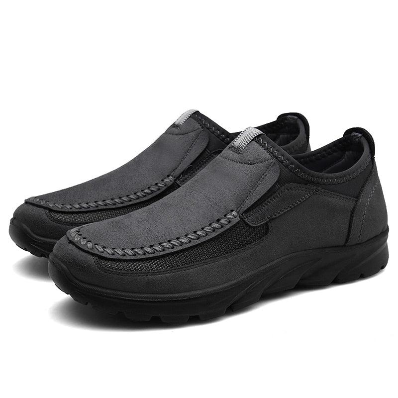Men's Shoes Mens Casual Leather Slip On Shoes Men Loafers Breathable Slip...