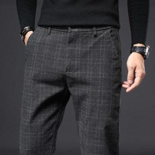 Men's Pants Mens Casual Plaid Pants 3 Colors Available