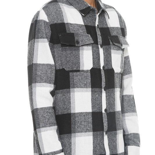 Men's Shirts - Flannels Mens Checkered Soft Flannel Shacket