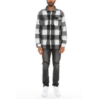 Mens Checkered Soft Flannel Shacket - VacationGrabs
