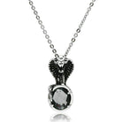 Men's cobra pendant necklace with detailed cobra design and gemstone accent from VacationGrabs