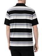 Men's colorful striped polo shirt, cotton blend for casual wear