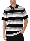 Men's colorful striped polo shirt, casual wear, lightweight fabric