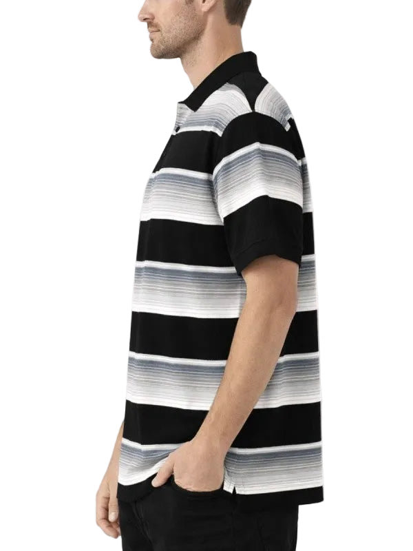 Men's colorful striped polo shirt, breathable fabric, casual wear