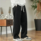 Black mens comfortable travel pants in soft material for all-day wear