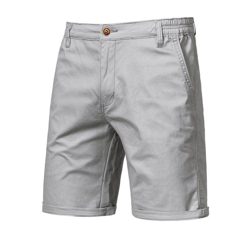 Men's gray cotton casual shorts for summer outings