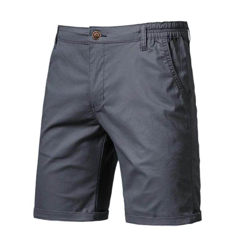 Men's cotton casual shorts in gray, perfect for everyday wear