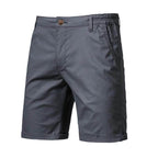 Men's cotton casual shorts in gray, perfect for everyday wear